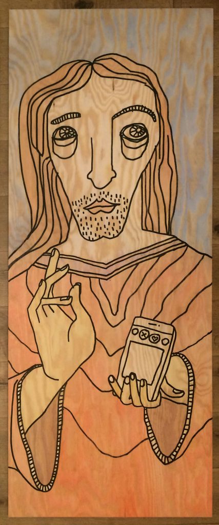Kunstwerk – Tinder Jesus von Kolja van Boekel